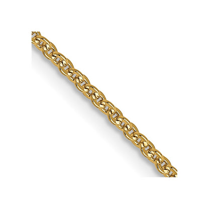 16 Inch 14K Yellow Gold 1.4mm Flat Cable Chain Necklace