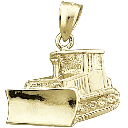 14K Gold Bulldozer Charm