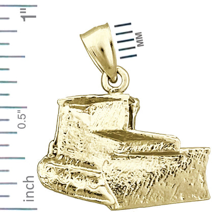 14K Gold Bulldozer Charm