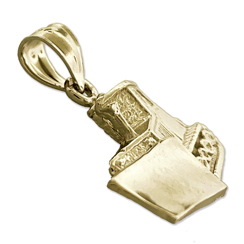 14K Gold Bulldozer Charm