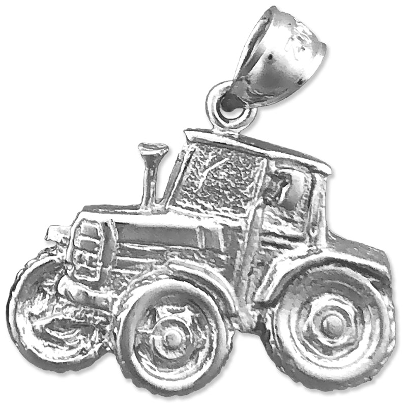 14K Gold Tractor Pendant