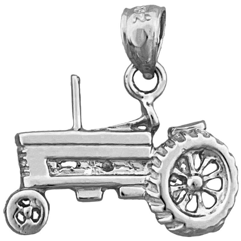 14K Gold Tractor Charm