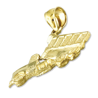 14K Gold Dump Truck Charm