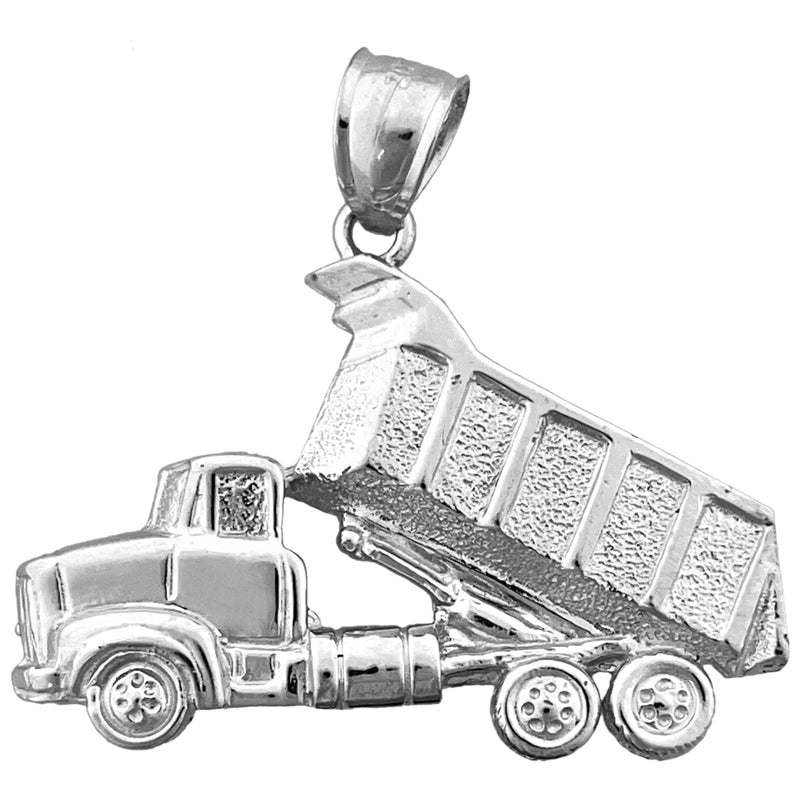 14K Gold Construction Dump Truck Pendant