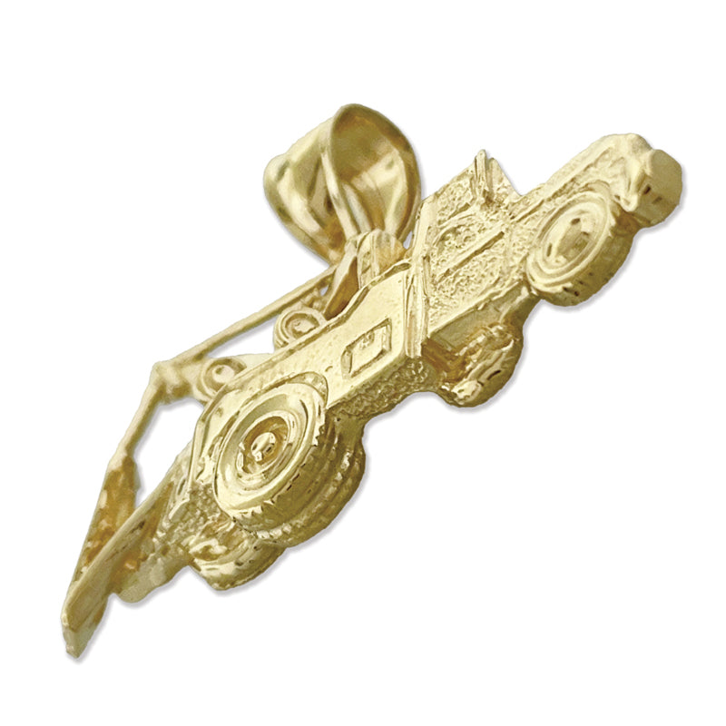 14K Gold Tow Truck Pendant