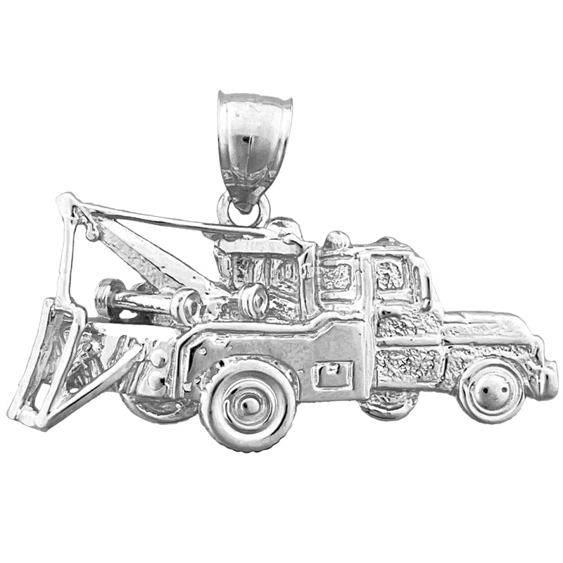 14K Gold Tow Truck Pendant