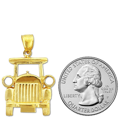 14K Gold Ford Model T Car Pendant