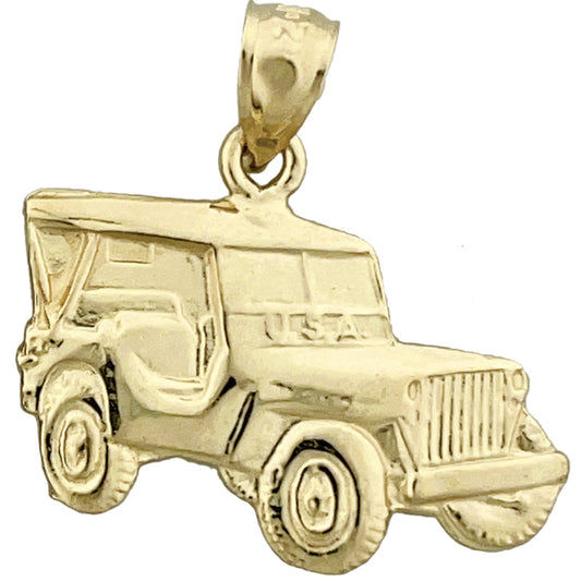14K Gold 4WD Jeep Charm