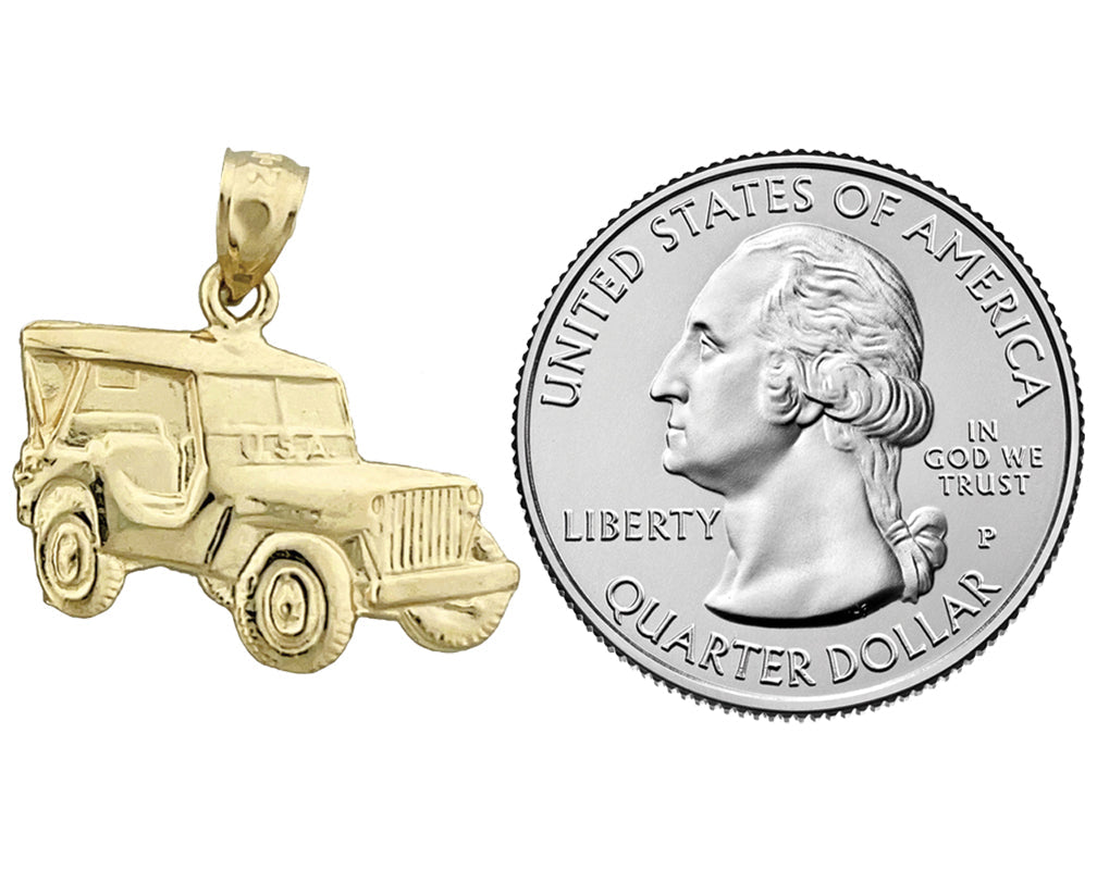 14K Gold 4WD Jeep Charm