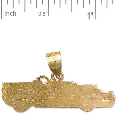 14K Gold Convertible Classic Car Pendant