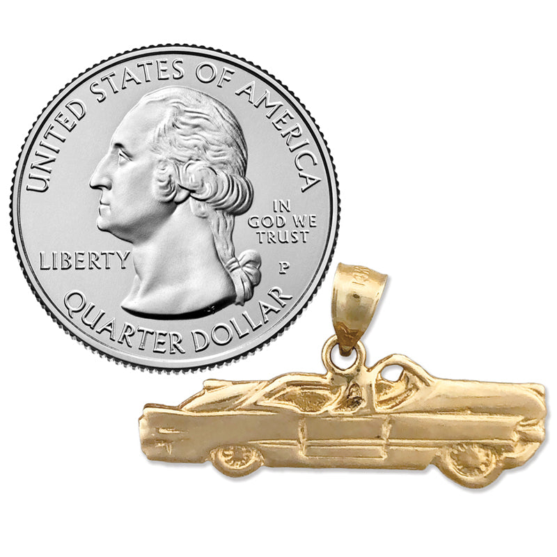 14K Gold Convertible Classic Car Pendant