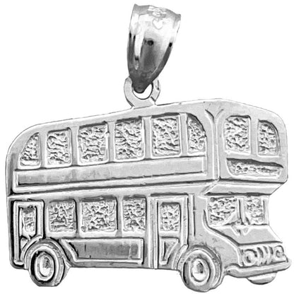 14K Gold Double Decker Bus Pendant