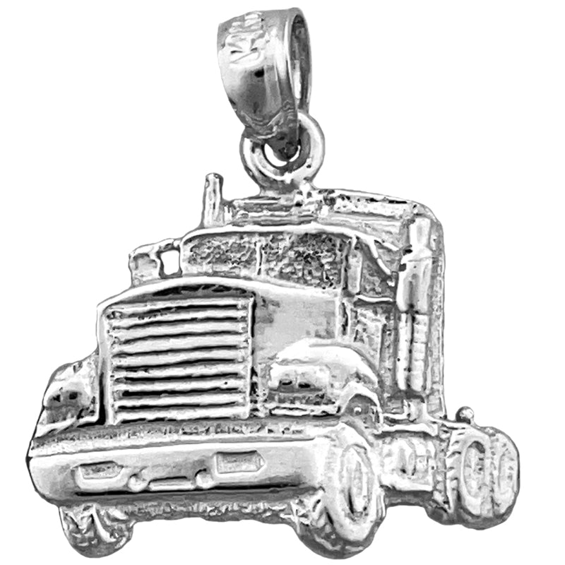 14K Gold 20MM Big Rig Truck Charm
