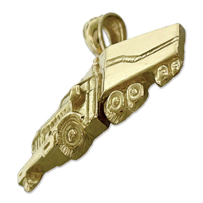 14K Gold Semi Truck Pendant