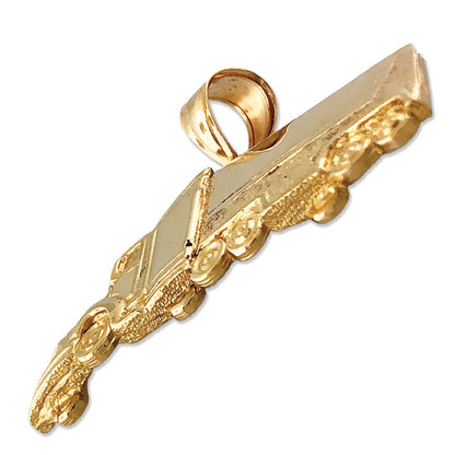 14K Gold 18 Wheeler Truck Pendant