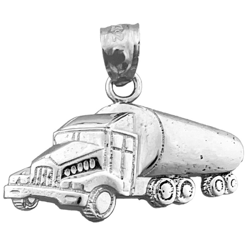 14K Gold Tank Truck Pendant