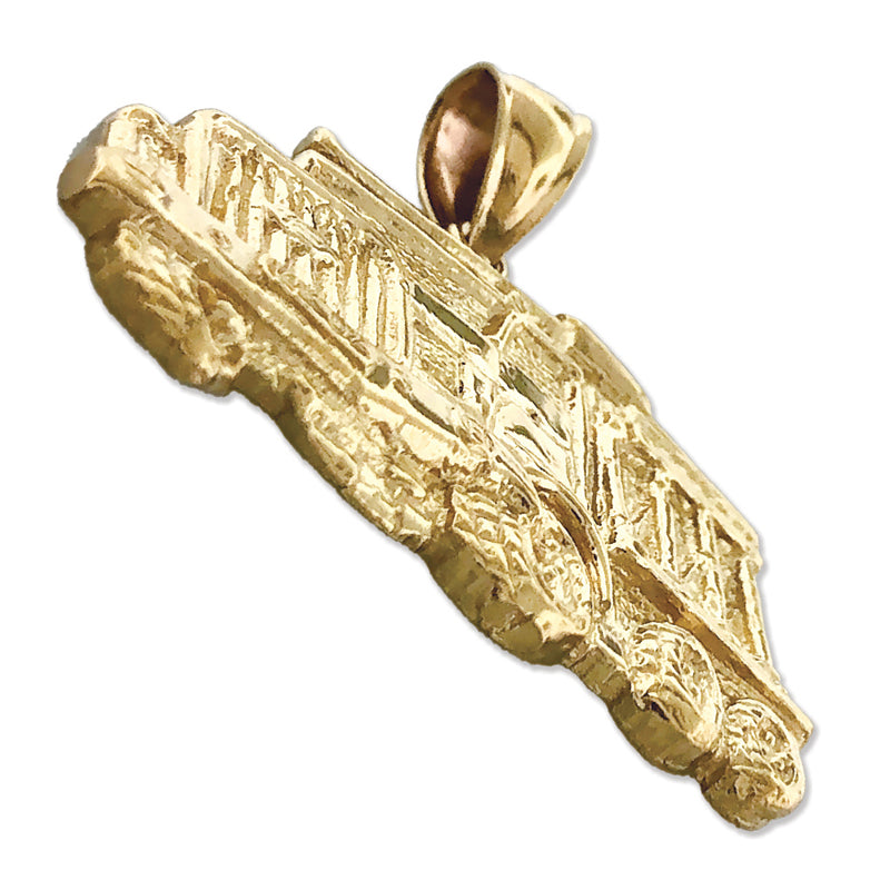 14K Gold 33MM Dump Truck Pendant