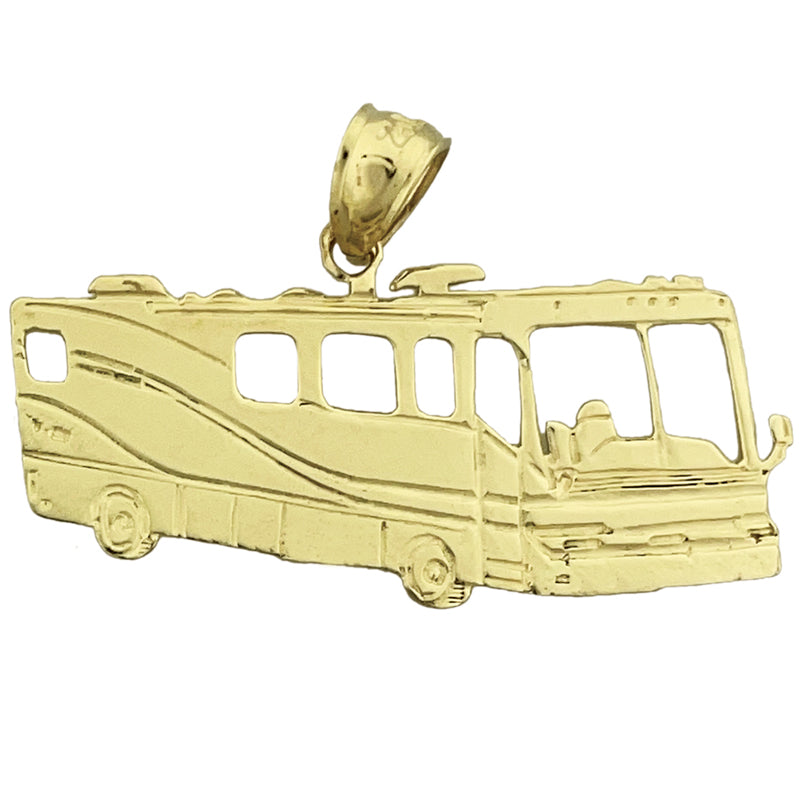 14K Gold Motorhome Pendant