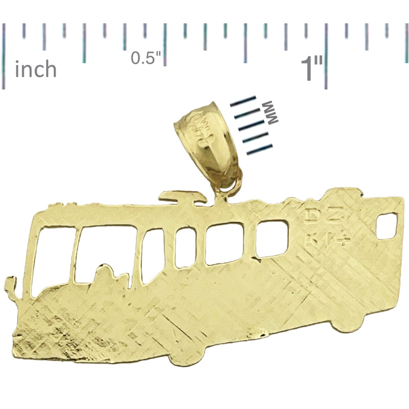 14K Gold Motorhome Pendant