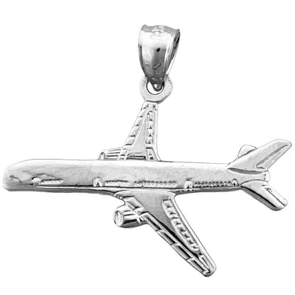 14K Gold Two Engine Airplane Pendant