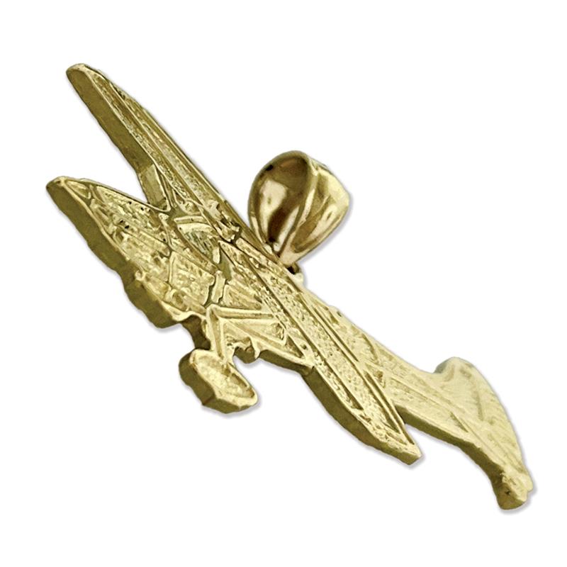 14K Gold 35MM Long Cessna Airplane Pendant