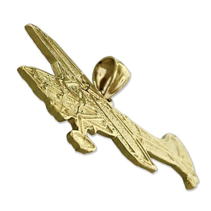 14K Gold 35MM Long Cessna Airplane Pendant