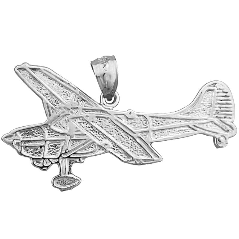 14K Gold 35MM Long Cessna Airplane Pendant