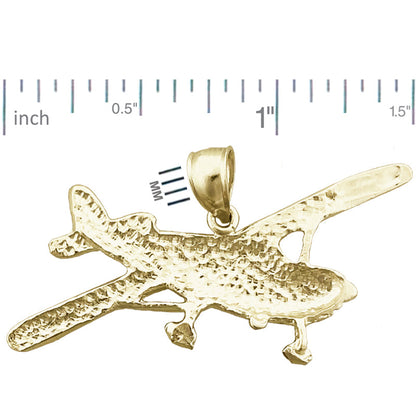 14K Gold Cessna Airplane Pendant