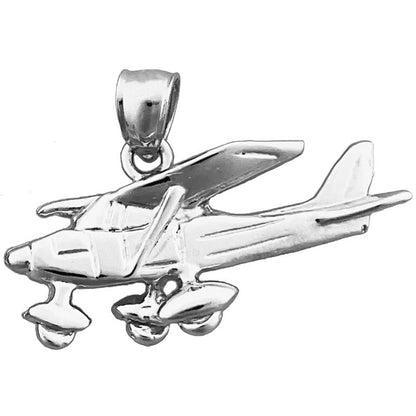 14K Gold Cessna 182 Plane Pendant