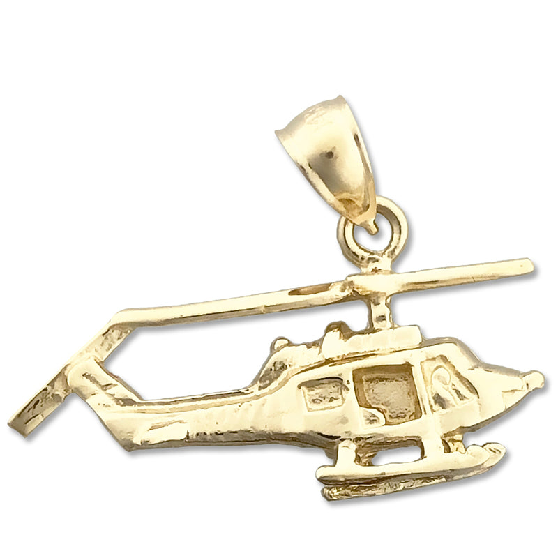 14K Gold Bell Helicopter Pendant