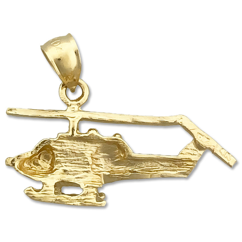 14K Gold Bell Helicopter Pendant