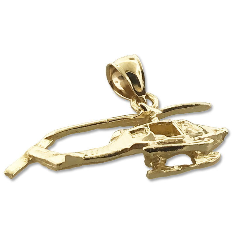 14K Gold Bell Helicopter Pendant