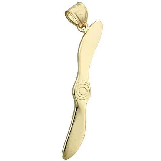 14K Gold Jet Propeller Pendant