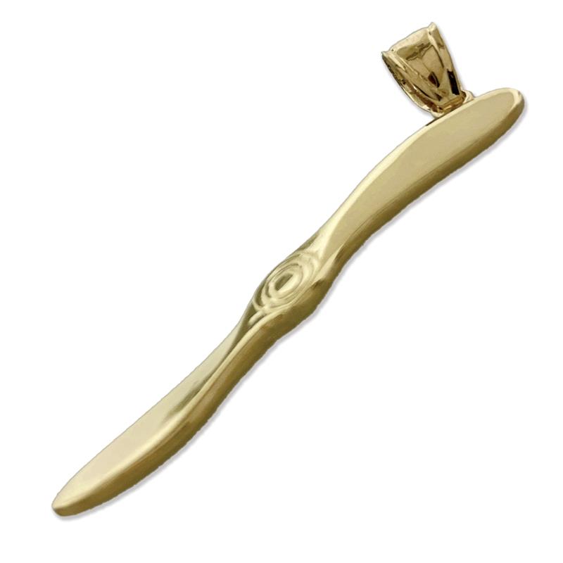 14K Gold Jet Propeller Pendant