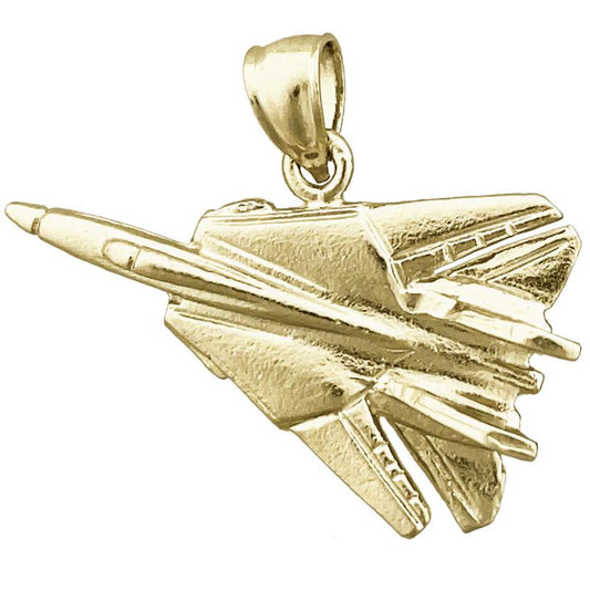 14K Gold Grumman F-14 Tomcat Jet Pendant