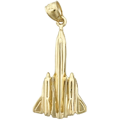 14K Gold SR-71 Blackbird Military Jet Pendant