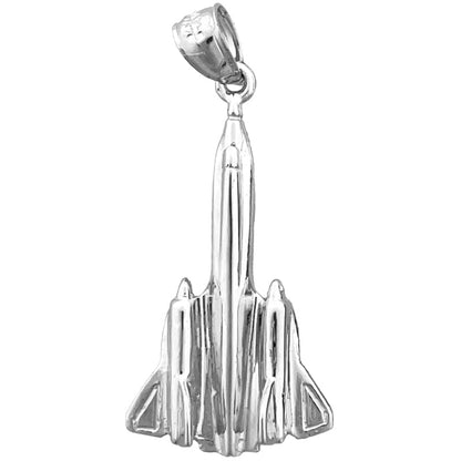 14K Gold SR-71 Blackbird Military Jet Pendant