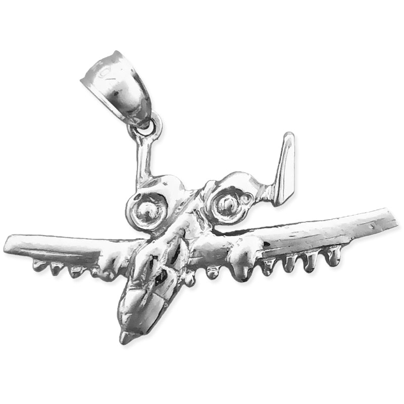 14K Gold A10 Thunderbolt Aircraft Pendant