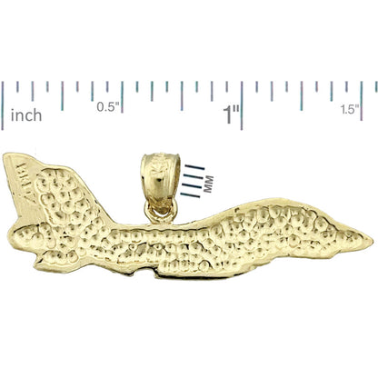 14K Gold F14A Tomcat Fighter Jet Pendant