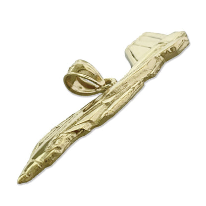 14K Gold F14A Tomcat Fighter Jet Pendant