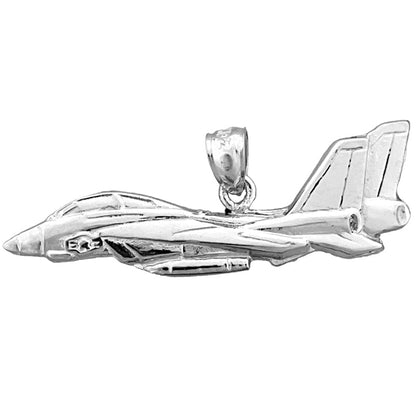14K Gold F14A Tomcat Fighter Jet Pendant