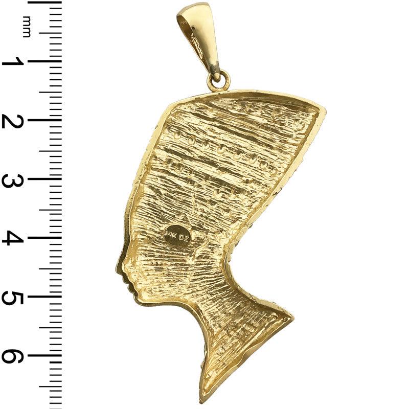 14K Gold Nefertiti Pendant