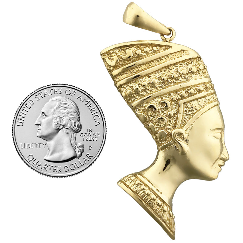 14K Gold Nefertiti Pendant