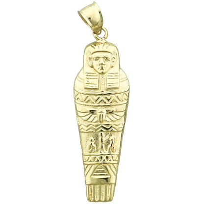 14K Gold Egyptian Sarcophagus Pendant