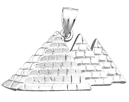 14K Gold Three Egyptian Pyramids Pendant