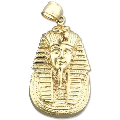 14K Gold Egyptian Pharaoh King Tut Pendant