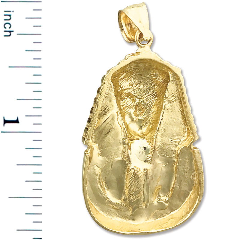 14K Gold Egyptian Pharaoh King Tut Pendant