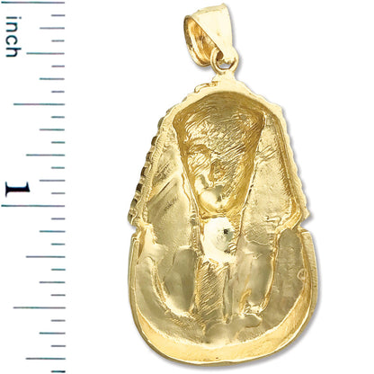 14K Gold Egyptian Pharaoh King Tut Pendant
