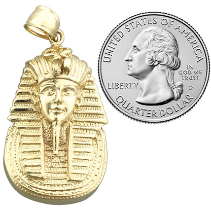 14K Gold Egyptian Pharaoh King Tut Pendant