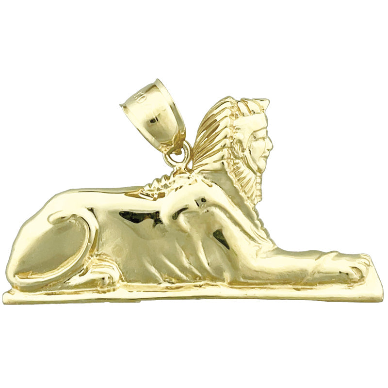 14K Gold Great Sphinx of Giza Pendant
